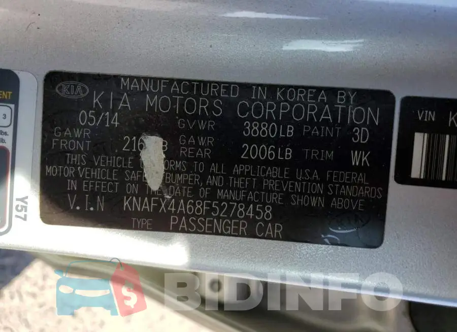 KNAFX4A68F5278458 Photo# 12