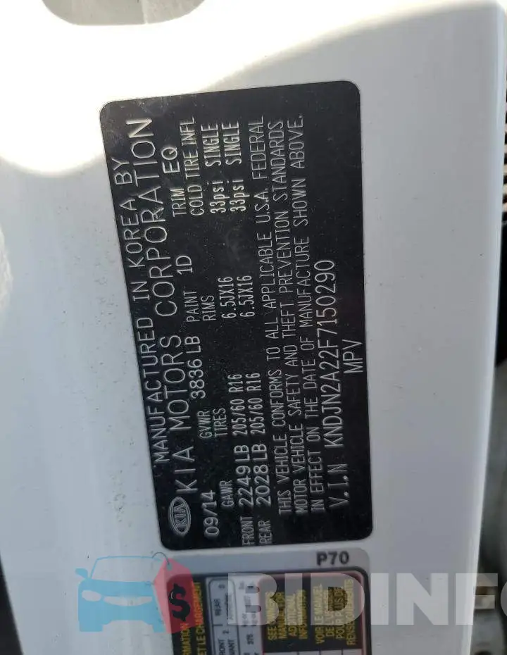 KNDJN2A22F7150290 Photo# 13