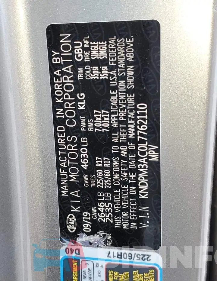 KNDPM3AC0L7762110 Photo# 14