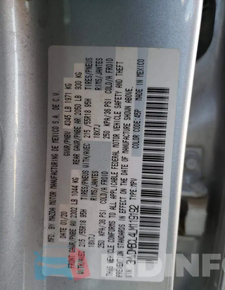 3MVDMBCL4LM119192 Photo# 13