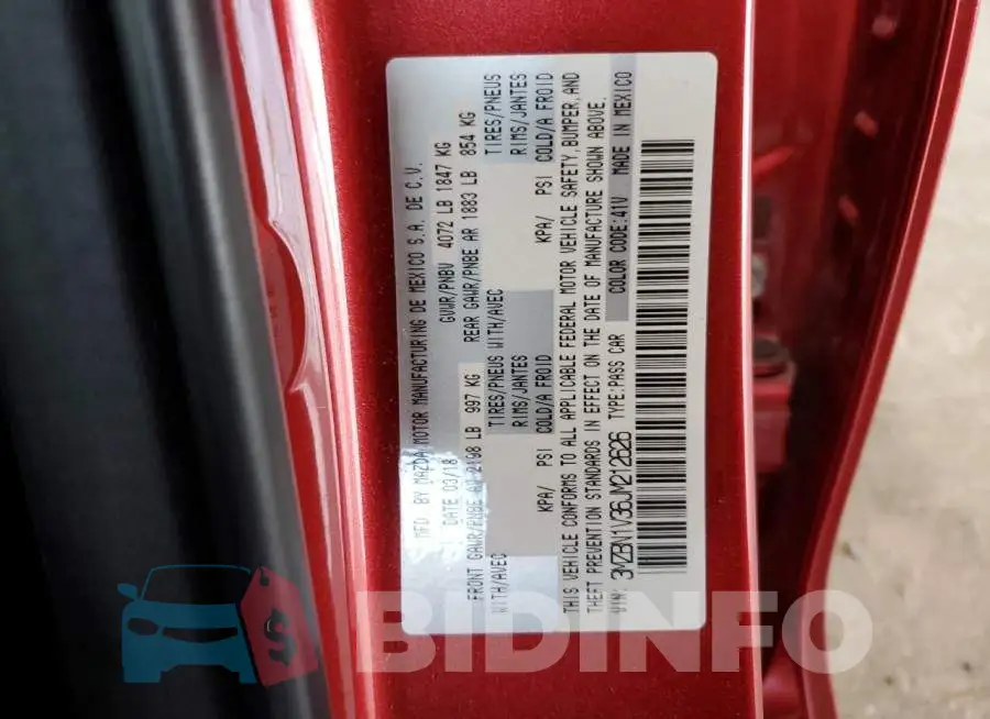 3MZBN1V36JM212626 Photo# 12