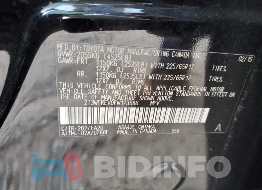2T3WFREV0FW173586 Photo# 13