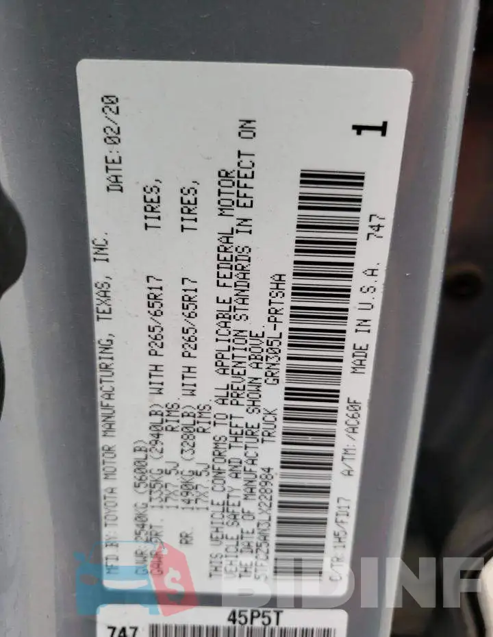 5TFCZ5AN3LX228984 Photo# 13