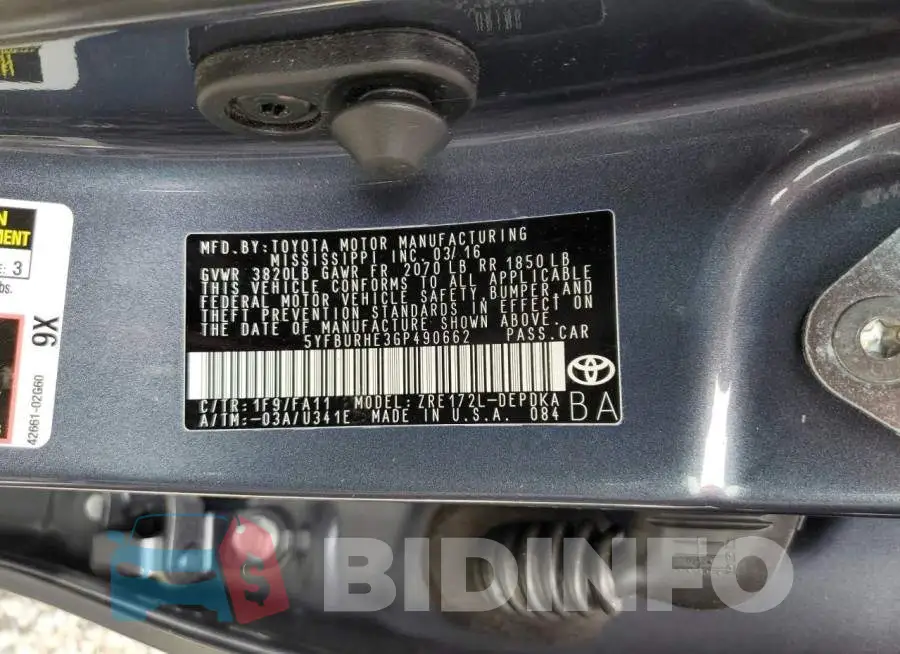 5YFBURHE3GP490662 Photo# 12