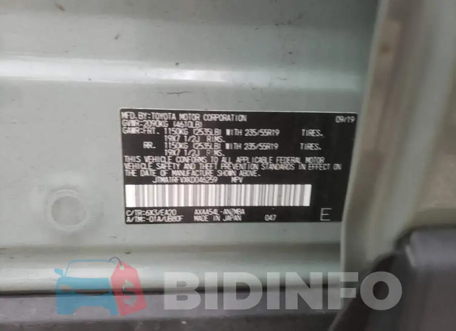 JTMA1RFVXKD046259 Photo# 13