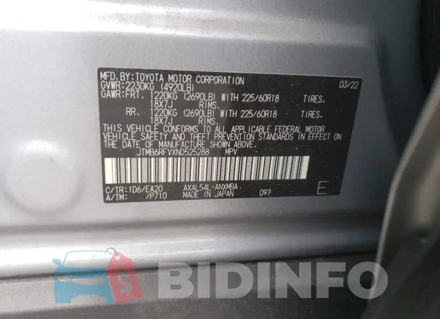 JTMB6RFVXND525288 Photo# 12