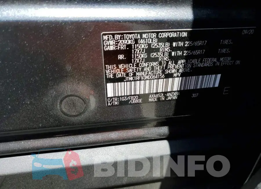 JTMK1RFV3MD064156 Photo# 14
