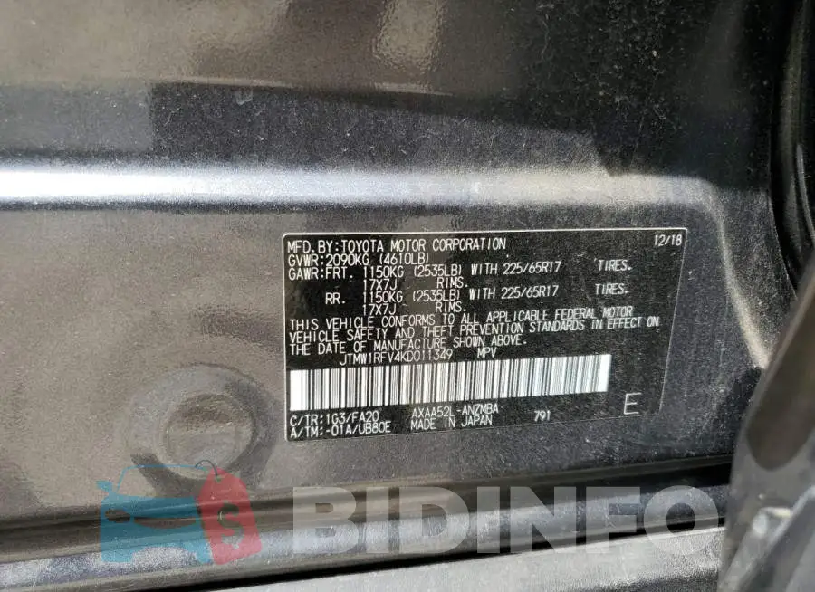 JTMW1RFV4KD011349 Photo# 13