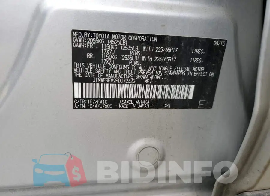 JTMWFREV2FD072322 Photo# 12