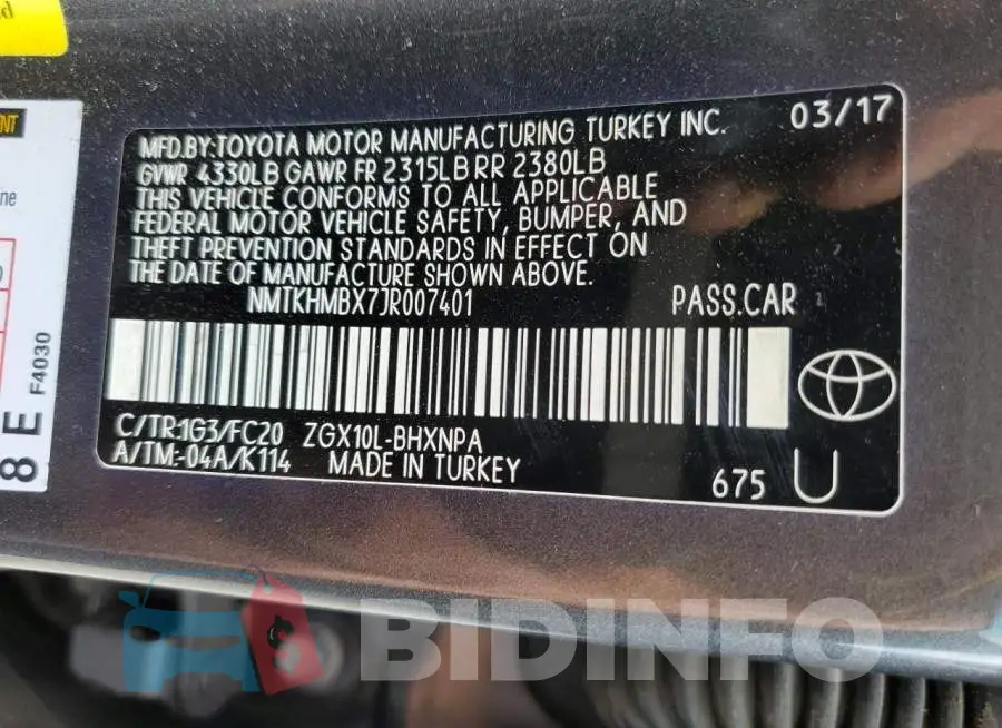 NMTKHMBX7JR007401 Photo# 13