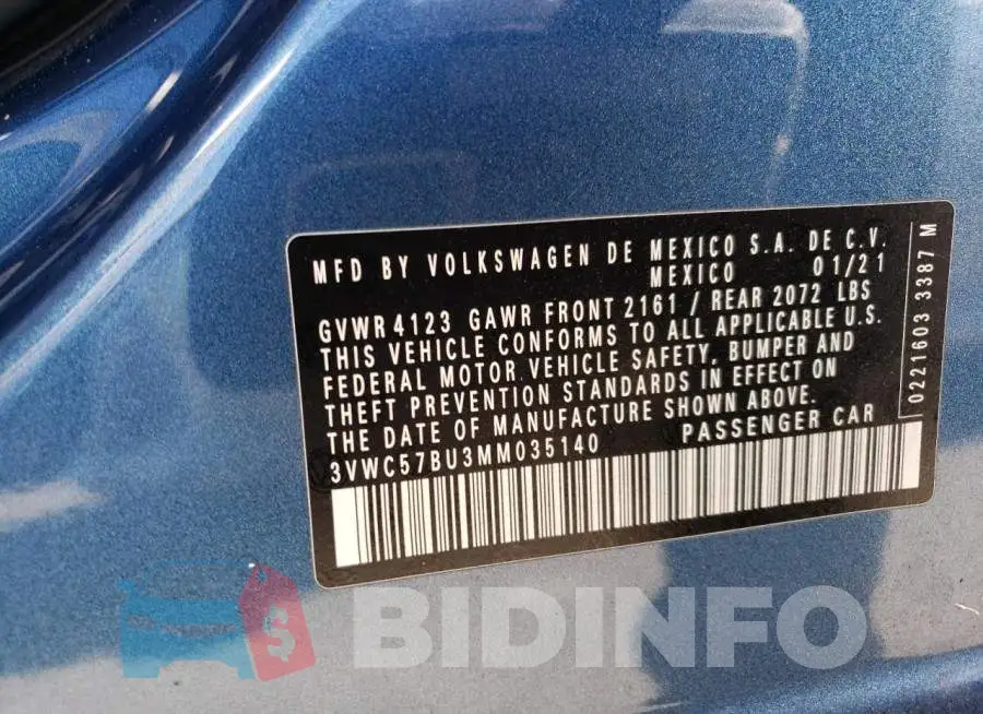 3VWC57BU3MM035140 Photo# 13