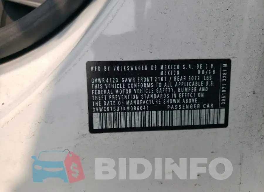 3VWC57BU7KM086041 Photo# 12