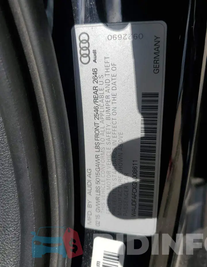 WAUDFAFCXGN008611 Photo# 12