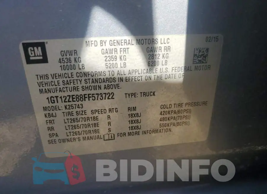 1GT12ZE88FF573722 Photo# 12