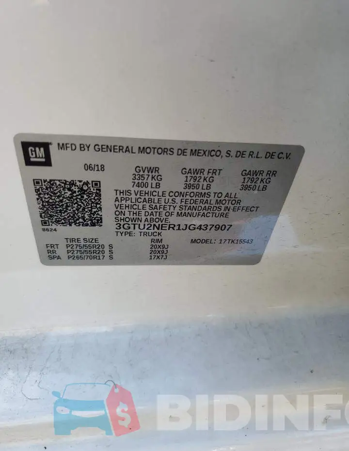 3GTU2NER1JG437907 Photo# 12
