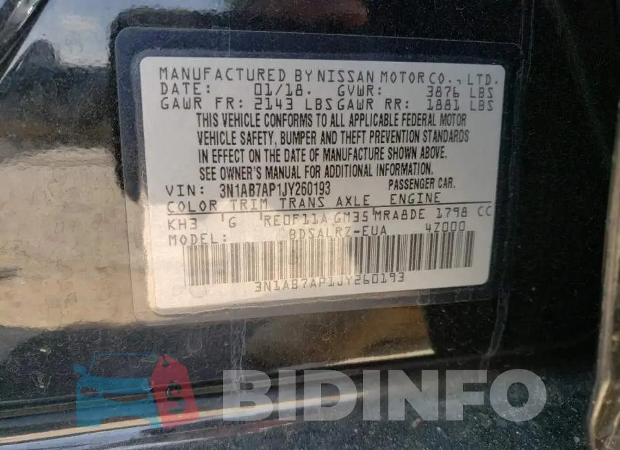 3N1AB7AP1JY260193 Photo# 12