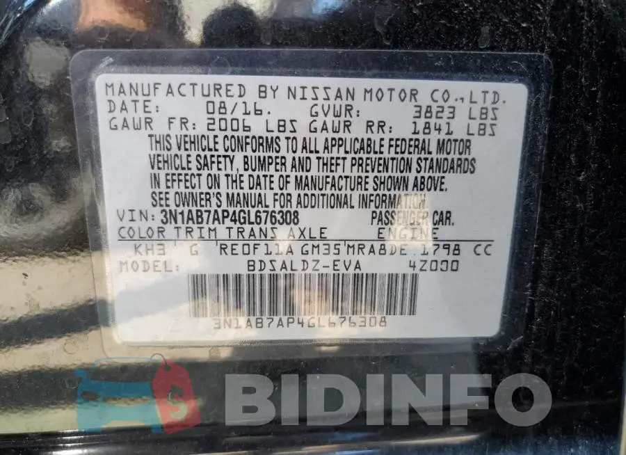 3N1AB7AP4GL676308 Photo# 12