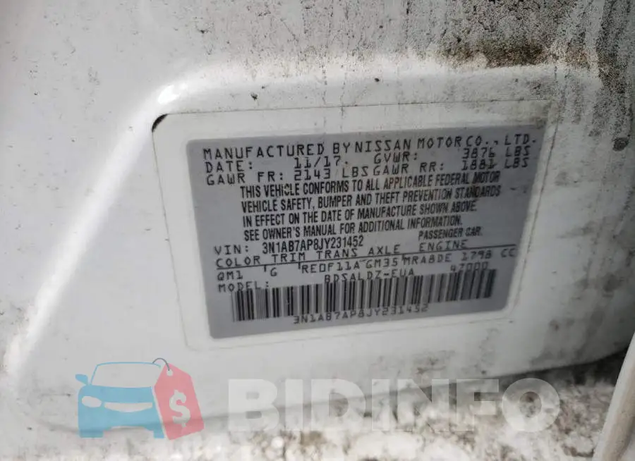 3N1AB7AP8JY231452 Photo# 12