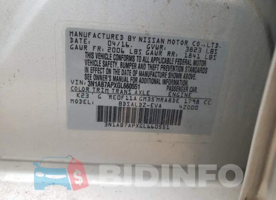 3N1AB7APXGL660551 Photo# 12