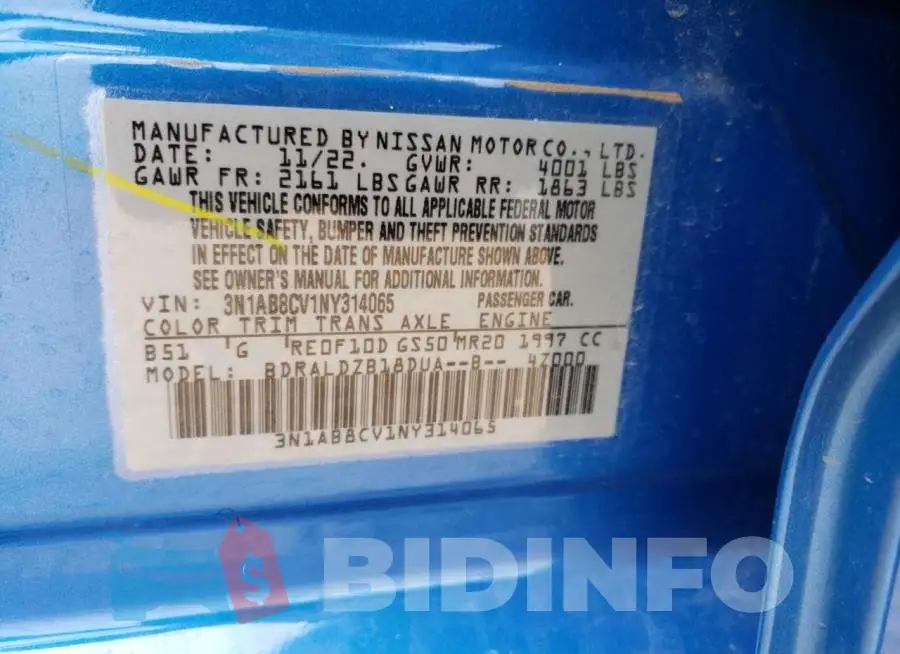 3N1AB8CV1NY314065 Photo# 13