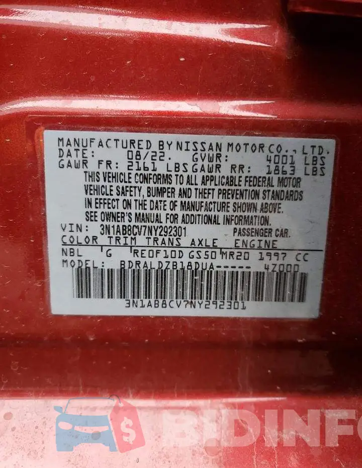3N1AB8CV7NY292301 Photo# 12