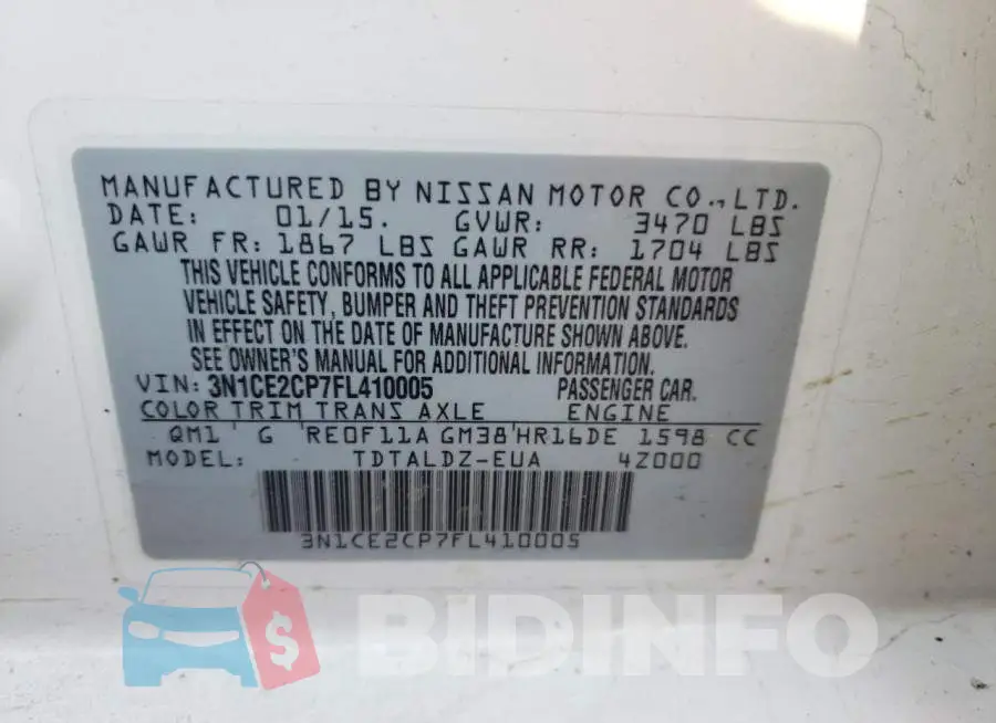 3N1CE2CP7FL410005 Photo# 13