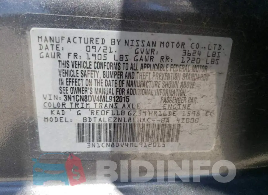 3N1CN8DV4ML912015 Photo# 12