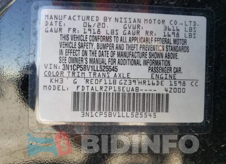 3N1CP5BV1LL525545 Photo# 13