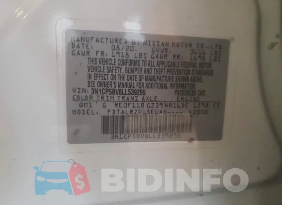 3N1CP5BV8LL539295 Photo# 13