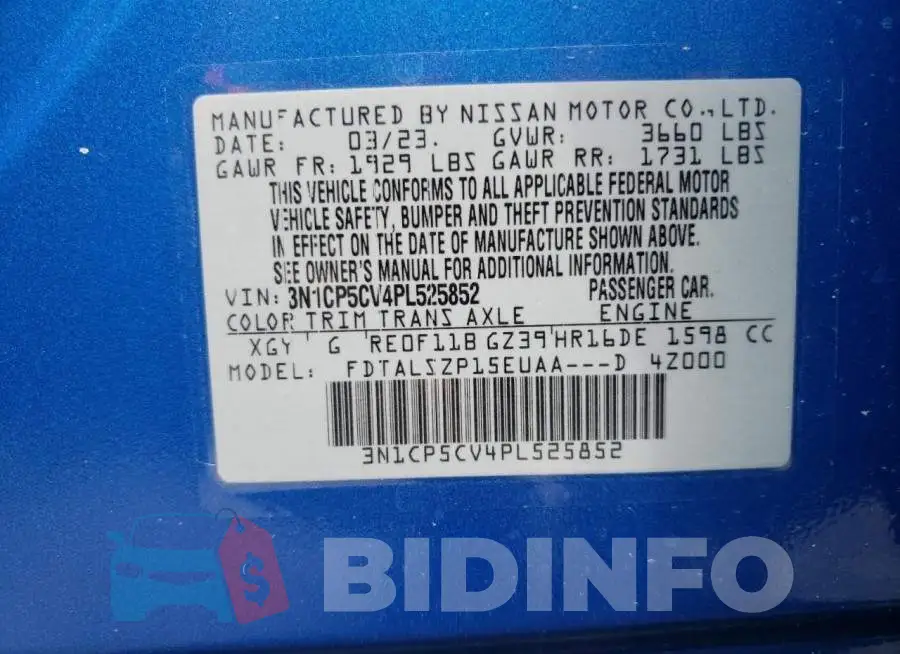 3N1CP5CV4PL525852 Photo# 13