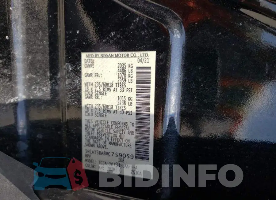 5N1AT3BA8MC759059 Photo# 13