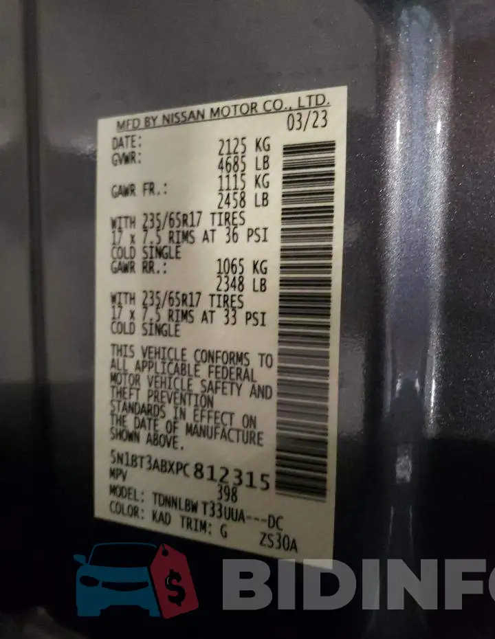 5N1BT3ABXPC812315 Photo# 13