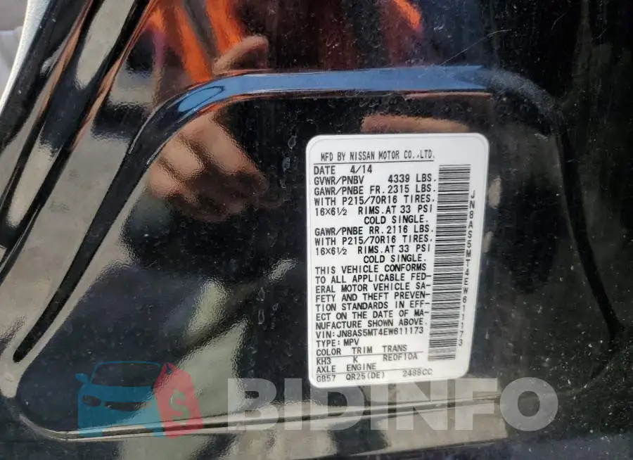 JN8AS5MT4EW611173 Photo# 12