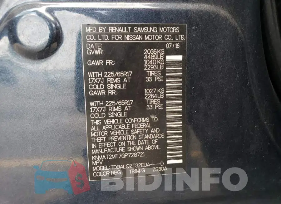 KNMAT2MT7GP728721 Photo# 13
