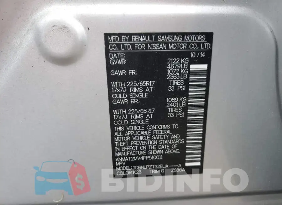 KNMAT2MV4FP510011 Photo# 13