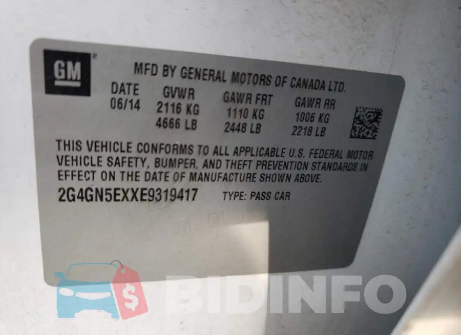 2G4GN5EXXE9319417 Photo# 12