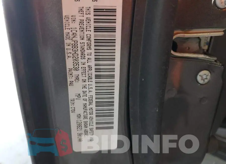 1C4NJPBB3HD203530 Photo# 14