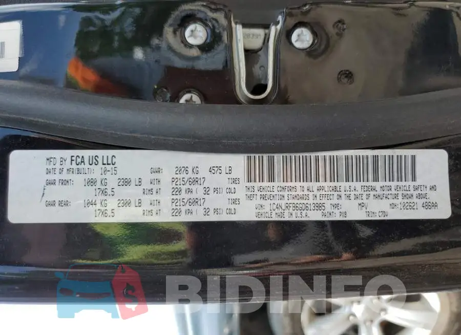 1C4NJRFB6GD613985 Photo# 13