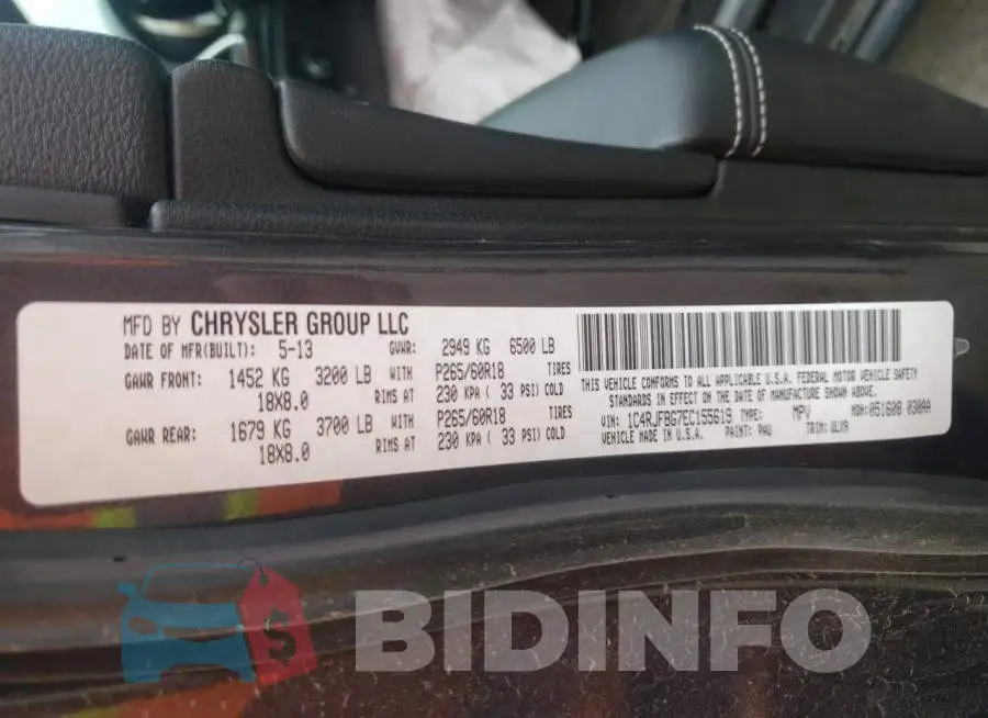 1C4RJFBG7EC155619 Photo# 10