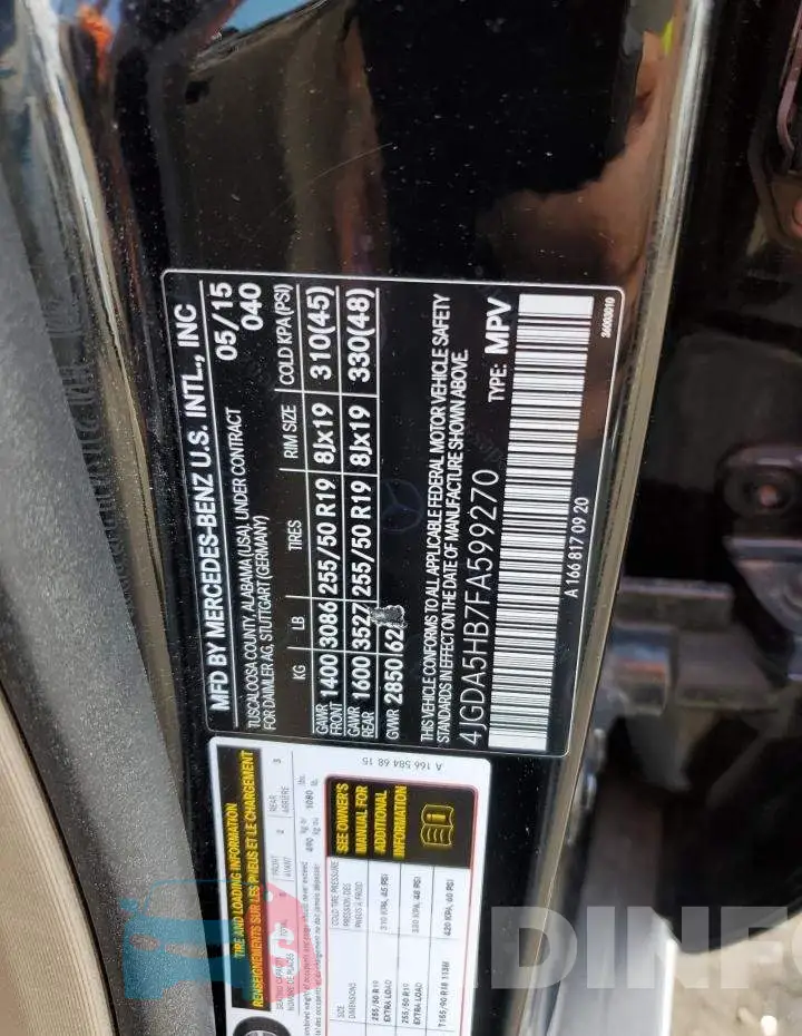 4JGDA5HB7FA599270 Photo# 12