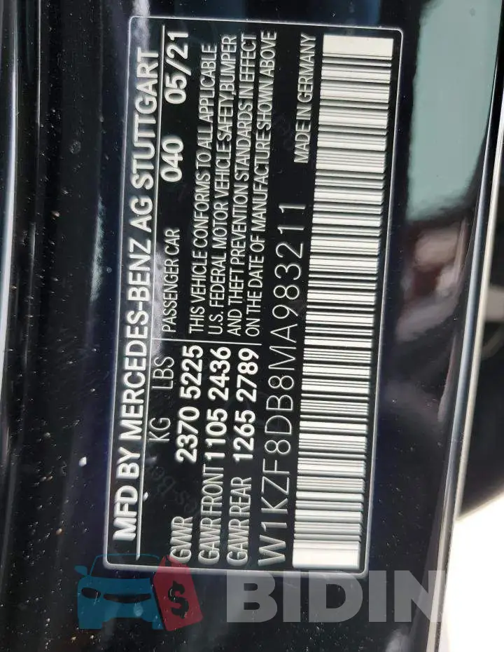 W1KZF8DB8MA983211 Photo# 12