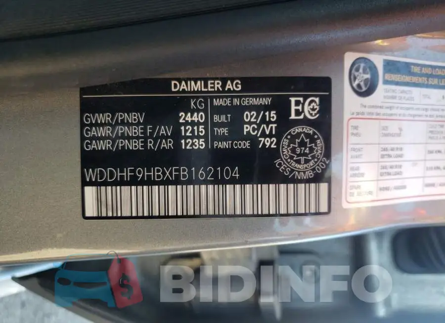 WDDHF9HBXFB162104 Photo# 12