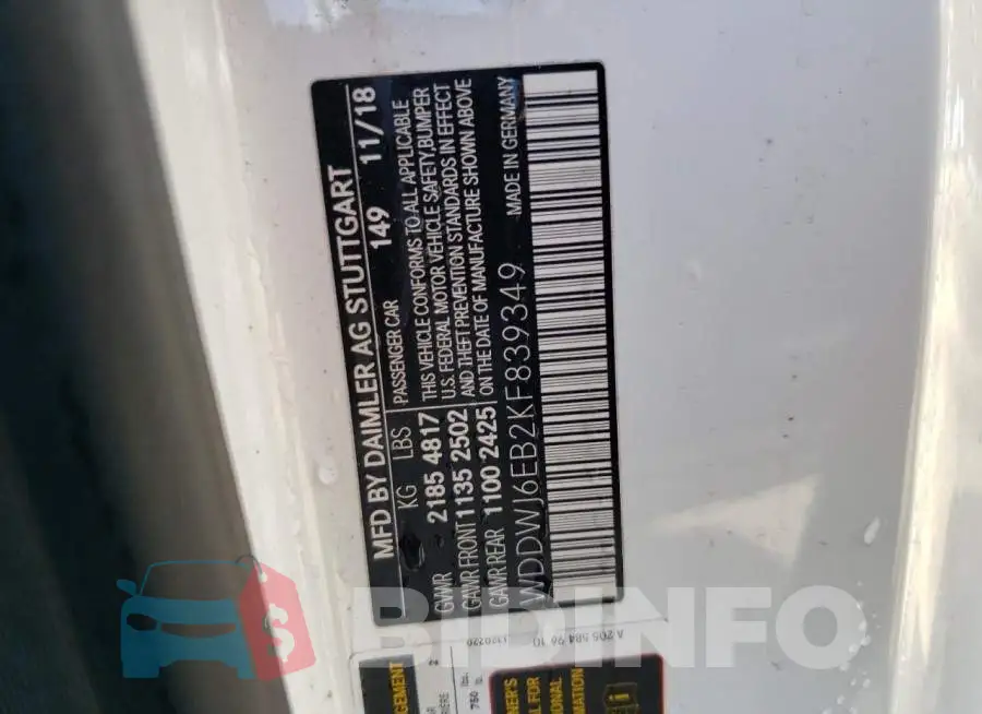 WDDWJ6EB2KF839349 Photo# 14