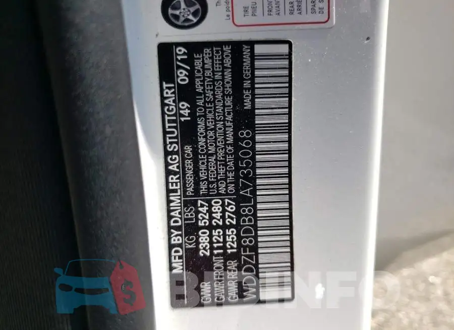 WDDZF8DB8LA735068 Photo# 13