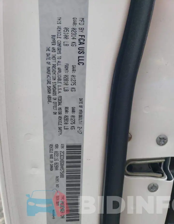 2C3CDXBG8HH575088 Photo# 13