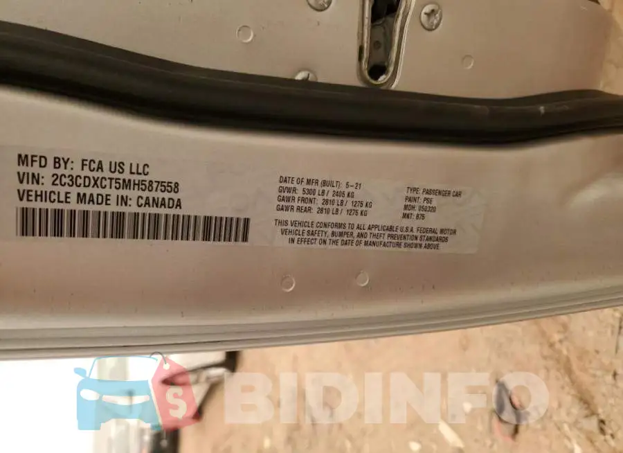 2C3CDXCT5MH587558 Photo# 13