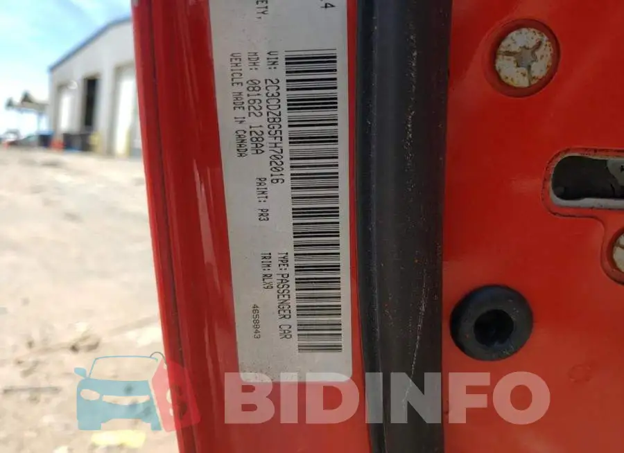 2C3CDZBG5FH702016 Photo# 12