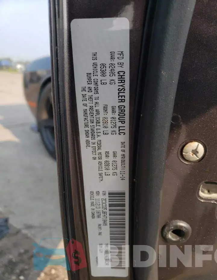 2C3CDZFJ8FH718409 Photo# 12