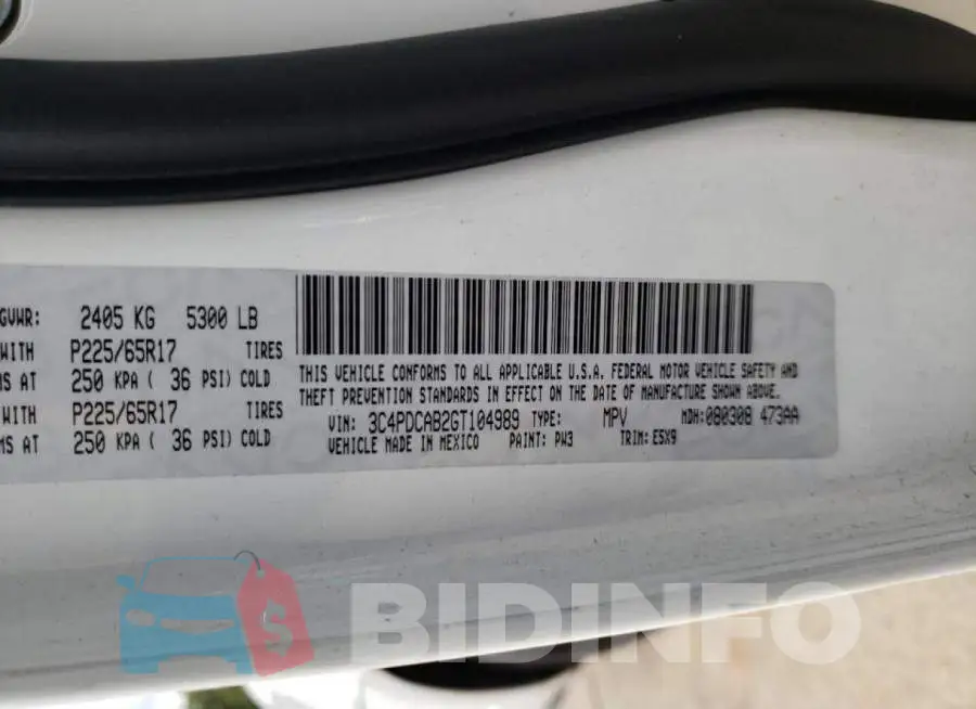 3C4PDCAB2GT104989 Photo# 13