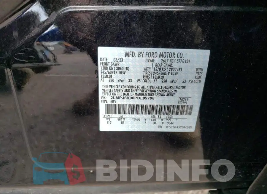 2LMPJ8K90PBL09708 Photo# 12